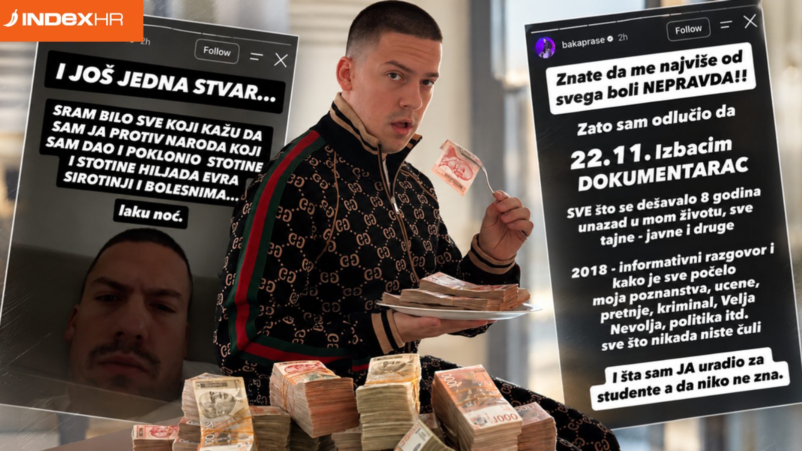 Bogdan Ilić (Baka Prase) defends himself after betting claim, threats and arson