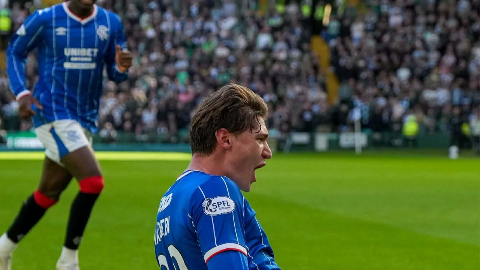 Bojan Miovski watched from the bench as Rangers beat Celtic 1-0