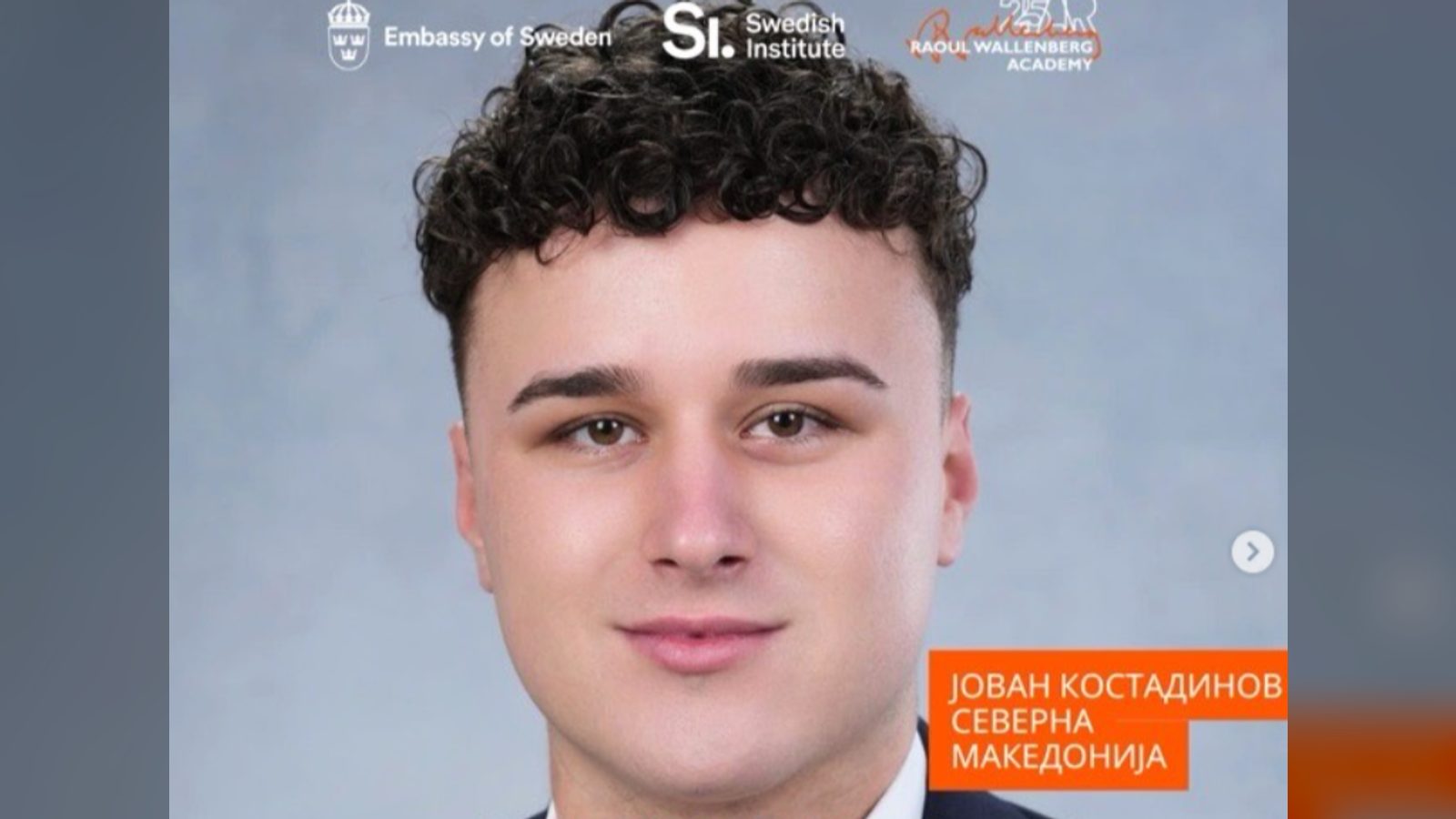 Јован Костадинов ќе ја прими Меѓународната награда за младинска храброст во Шведска