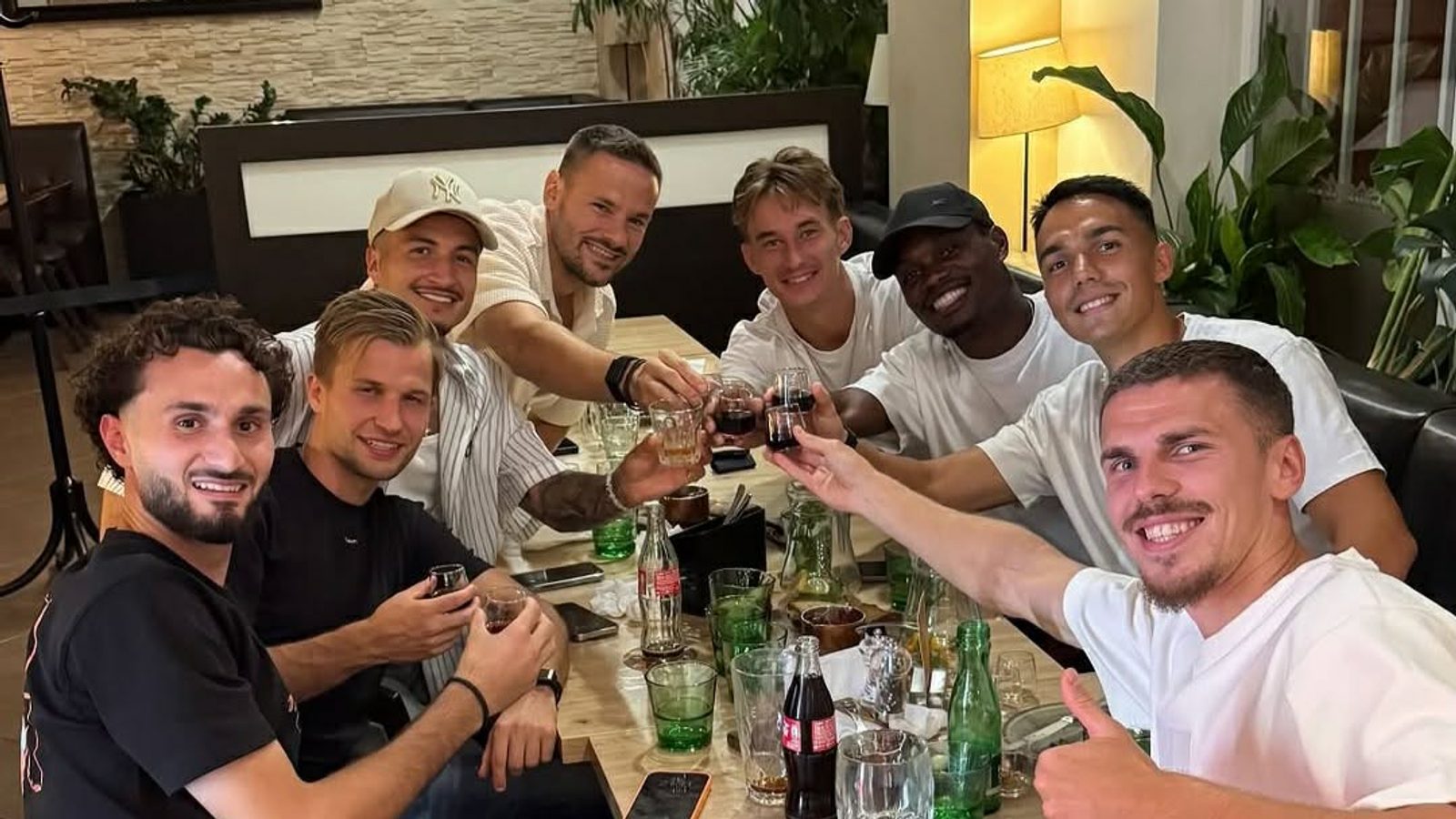 Tihomir Kostadinov celebrates birth of son Stefan with Slovacko teammates