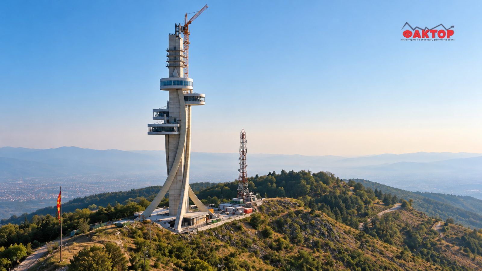 Vodno telecom tower completed but still closed pending use permit