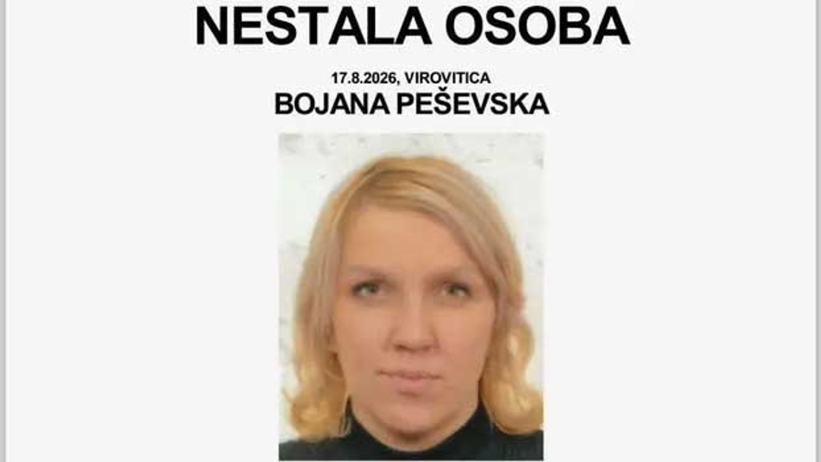 Македонката Бојана Пешевска исчезна со своето малолетно дете — полицијата трага