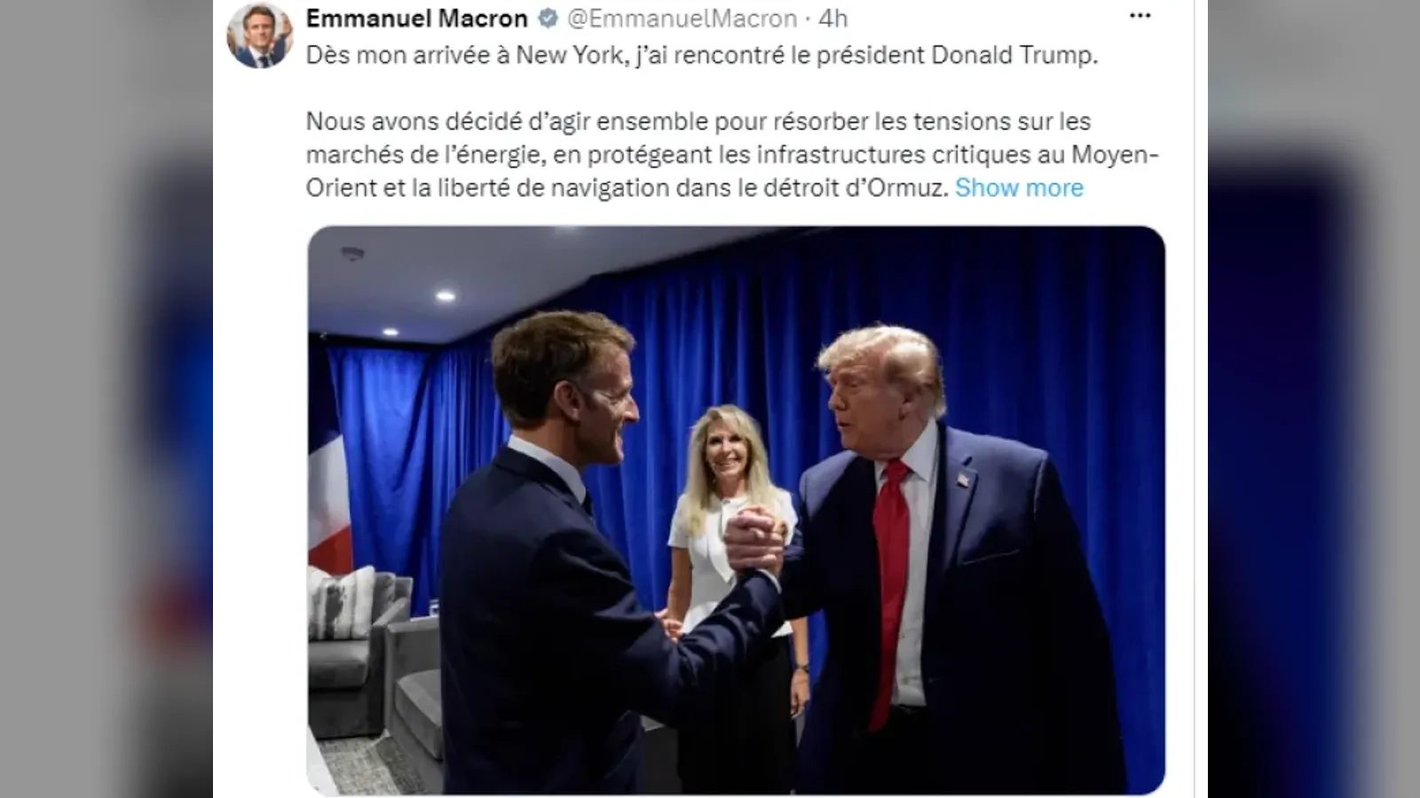 Макрон: На средбата со Трамп дискутиравме за Црвеното Море и Украина