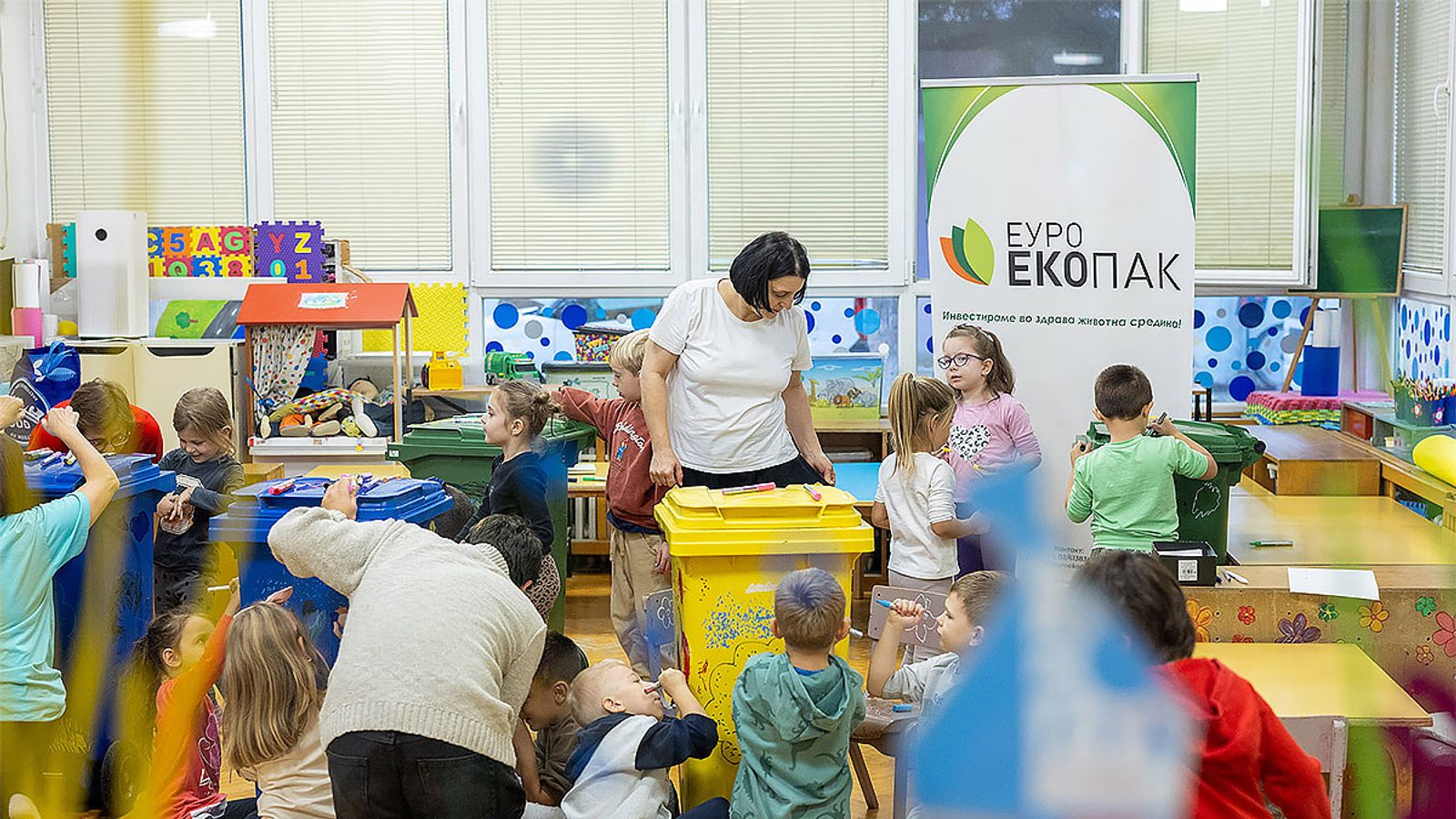 Euro-Ekopak holds six 'Little Eco‑Heroes' workshops in Gazi Baba kindergartens