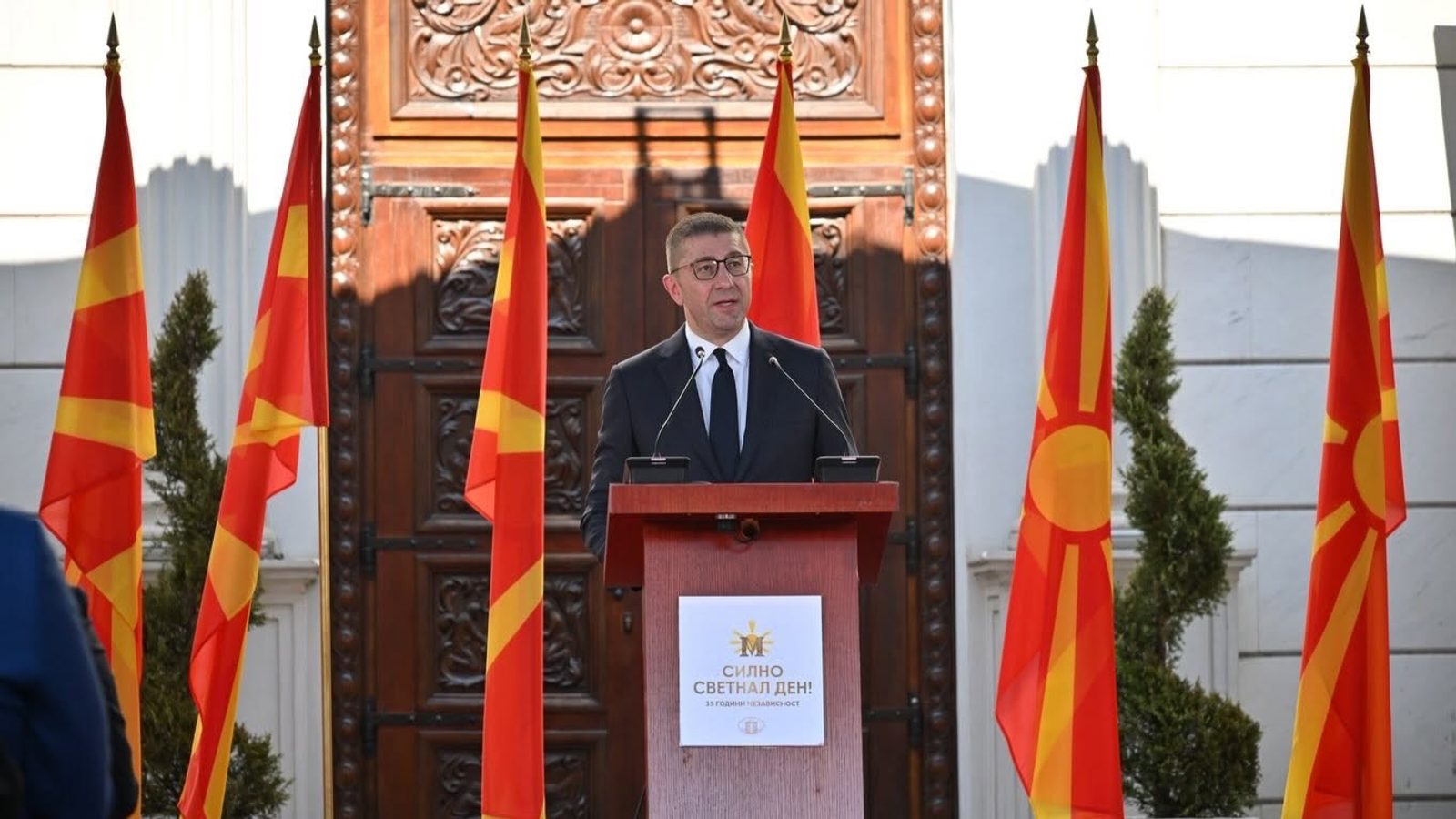 Hristijan Mickoski criticises opposition during 35th Independence Day speech