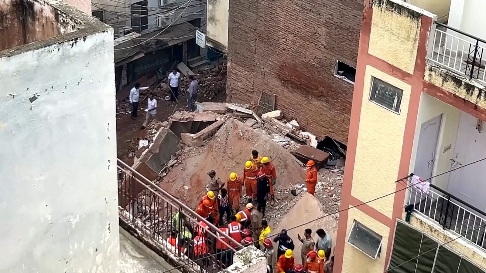 At least four dead after student accommodation collapses in New Delhi