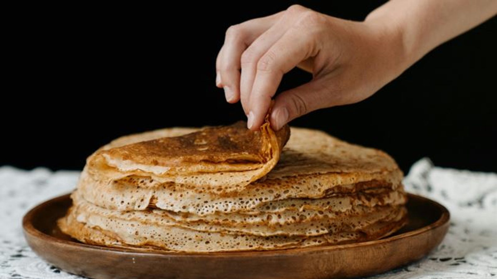 Add 1/4 teaspoon baking soda — pancakes stay soft even the next day
