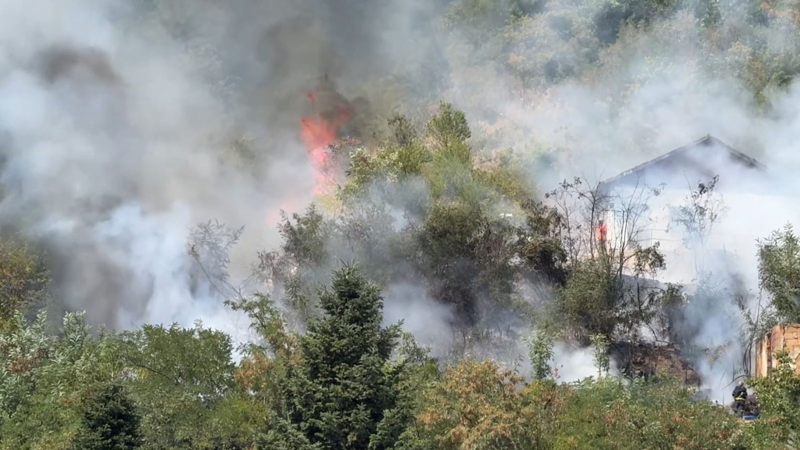 Од земја и од небо се гаси пожарот во подножјето на Пелистер