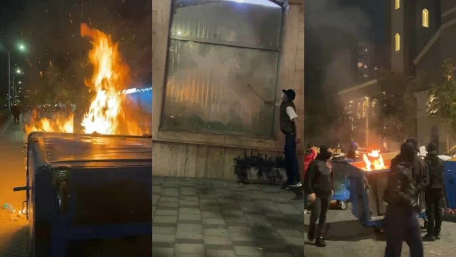 Eight injured in clashes during Tirana protests; municipal building and Environment Ministry entrance set alight
