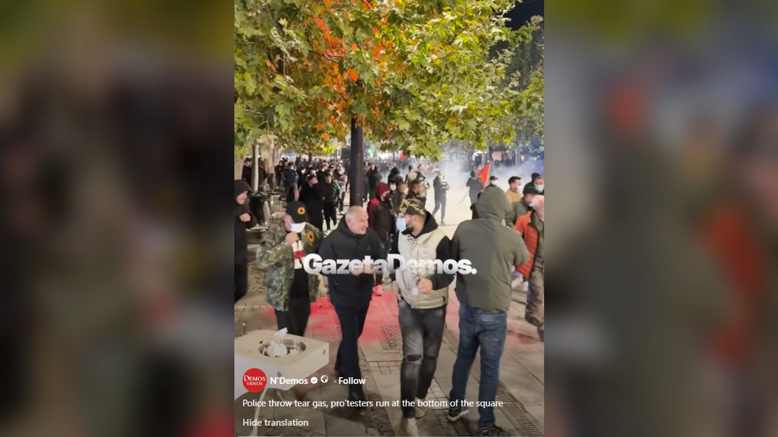 Police use tear gas and water cannon to disperse protesters blocking Kosovo parliament in Pristina