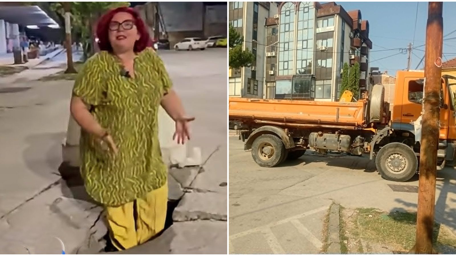 Советничка влезе во дупка во центарот на Битола, општината почна санација