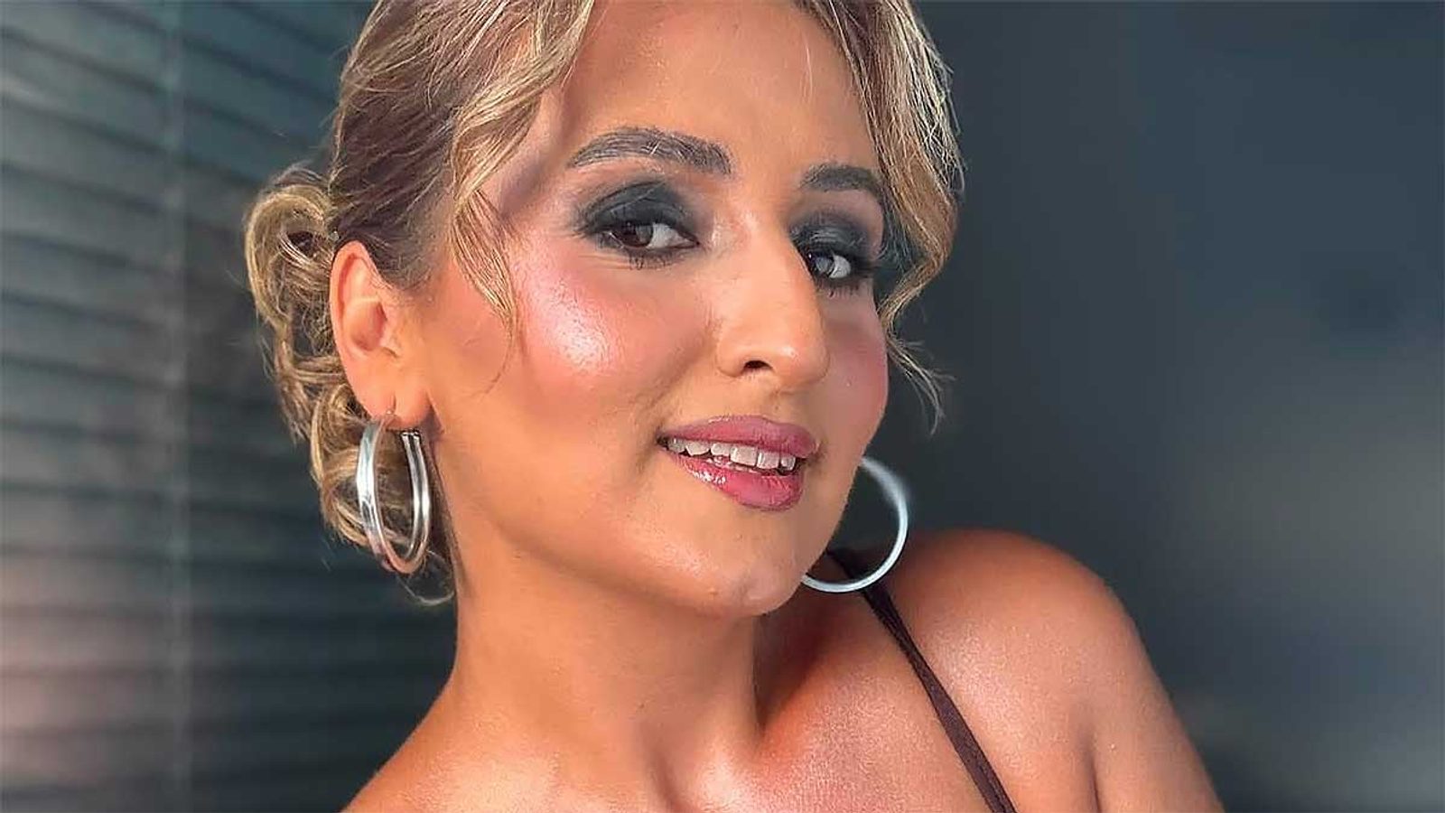 Viktorija Petrovska wows online with chocolate-brown wedding look