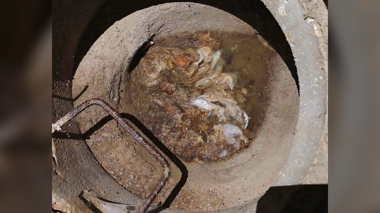 Wet wipes block drain at Stiv Naumov student dorm